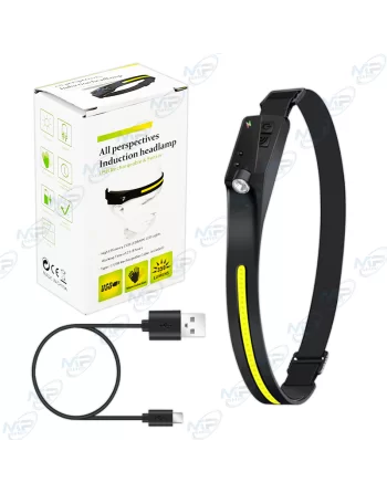 💡Lampe Frontale COB 350 Lumens Rechargeable USB-C | Capteur Mouvement