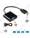 ADAPTATEUR HDMI MALE VERS VGA FEMELLE AVEC AUDIO