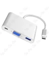 Adaptateur TYPE-C  3.1 Vers VGA + USB 3.0 + Type-C PD