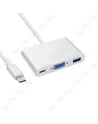 Adaptateur TYPE-C  3.1 Vers VGA + USB 3.0 + Type-C PD