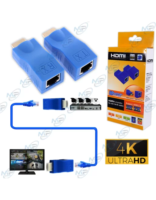 Adaptateur HDMI Vers RJ45 Extender Noir au meilleur prix en Tunisie