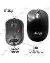 🖱️Souris Sans Fil 2.4GHz Jeodel - DPI Ajustable 800/1600 pour PC/Laptop