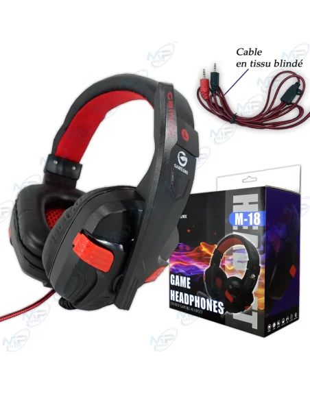 CASQUE AVEC MICRO GAMER FILAIRE M18