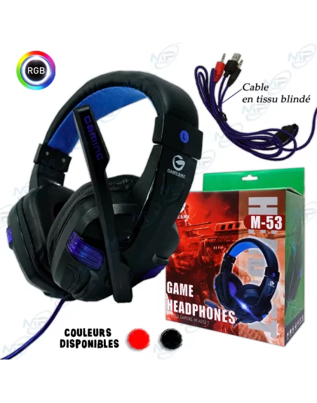 CASQUE PC AVEC MICRO GAMER FILAIRE M53