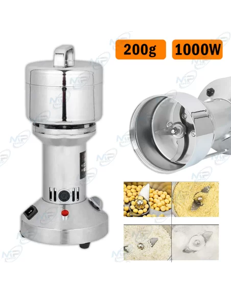 🍚Moulin Électrique Puissant 1000W - Broyeur Grains, Épices, Café 200g