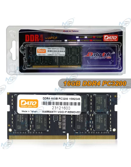 BARRETTE MEMOIRE DATO 16GB DDR4 PC3200 Pc Portable