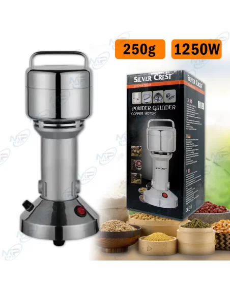 🌿Broyeur Électrique Silver Crest 1250W | 250g, Grains, Épices et Café