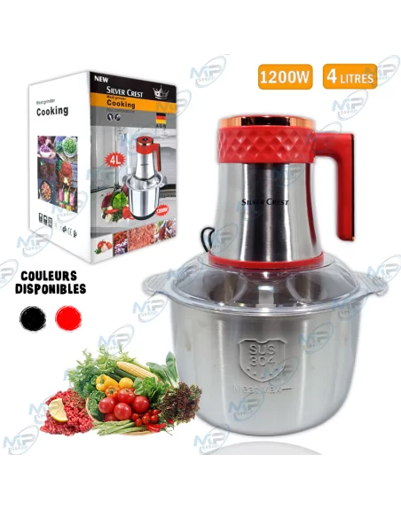 HACHOIR ELECTRIQUE INOX 4 LITRES 1200 W