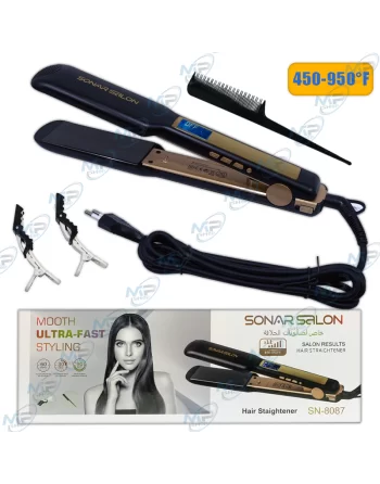 ✨Lisseur Sonar Salon SN-8087 : Cheveux Lisses, Température 450-950°F