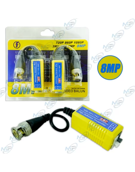 🛠️Balun Vidéo Passif 8MP HD | Transmission AHD CVI TVI via Câble UTP