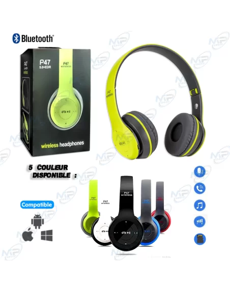 Casque Bluetooth Sans Fil P47