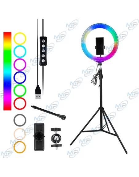 🌈Ring Light LED 15cm Ours & Support Flexible Clip - Selfie Parfait