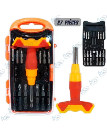 🛠️Set Tournevis 27-en-1 Poignée T | Kit Embouts Pro