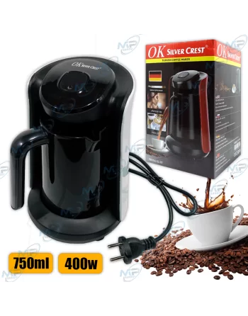 ☕Cafetière Turque Électrique Silver Crest 750ml - 400W, Anti-débordement