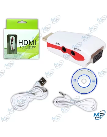 📺Adaptateur HDMI vers VGA avec Audio et Alimentation 5V | Full HD