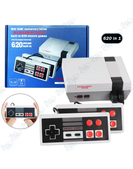 🕹️Mini Console Rétro 620 Jeux Classiques | Entertainment System | Dual Player TV