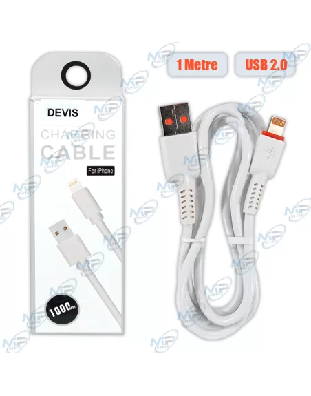 ⚡Câble Charge/Sync Rapide iPhone (Lightning) 1M - Durable & Haute Performance MUJU MJ-83
