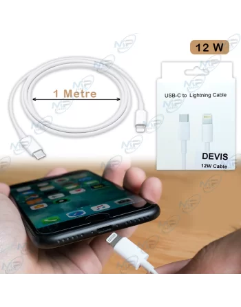 ⚡Câble USB-C vers Lightning 1M | Charge 12W Rapide pour iPhone/iPad