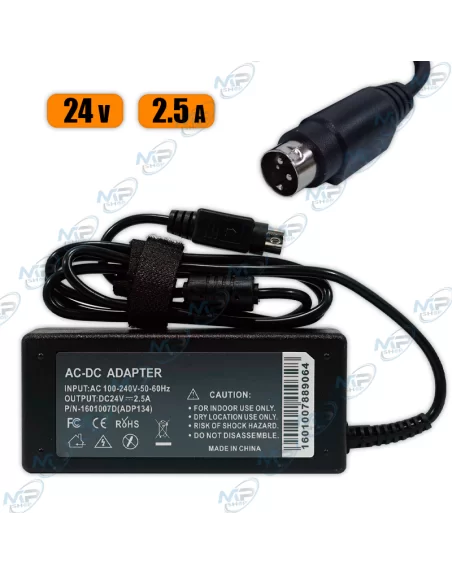 CHARGEUR ADAPTABLE POUR IMPRIMANTE TICKET DE CAISSE 24V 2.5A