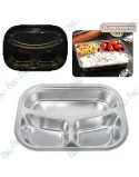 🥗Boîte Repas Inox 3 Compartiments | Lunch Box Métal Anti-Fuite & Durable