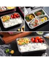 🥗Boîte Repas Inox 3 Compartiments | Lunch Box Métal Anti-Fuite & Durable