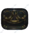 😊Boîte Repas Inox 3 Compartiments (SUS 304) - Design Smiley pour Enfant/Adulte