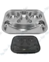 😊Boîte Repas Inox 3 Compartiments (SUS 304) - Design Smiley pour Enfant/Adulte