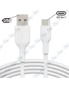 ⚡Câble USB-A vers Type-C Blanc 1M : Charge Rapide et Synchro Fiable