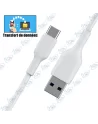 ⚡Câble USB-A vers Type-C Blanc 1M : Charge Rapide et Synchro Fiable