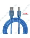 🖨️Câble USB 2.0 A vers B Mâle 1.5M Bleu - Imprimante, Scanner, Hi-Speed