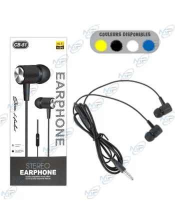 🎧Écouteurs Filaires CB-51 - Super Bass, Hi-Fi, Câble Tressé, Jack 3.5mm