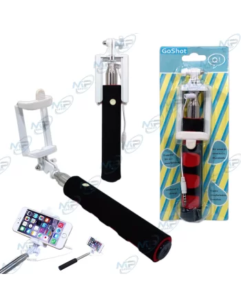 🤳 Perche Selfie Filaire 80cm : Plug & Play, Prise en Main Confortable