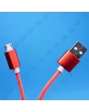 ⚡Câble USB Tressé Rouge 1M - Micro USB & Type-C - Anti-Nœud et Durable