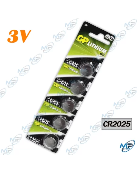 🔋Pile Lithium CR2025 GP 3V (x5) | Longévité & Performance