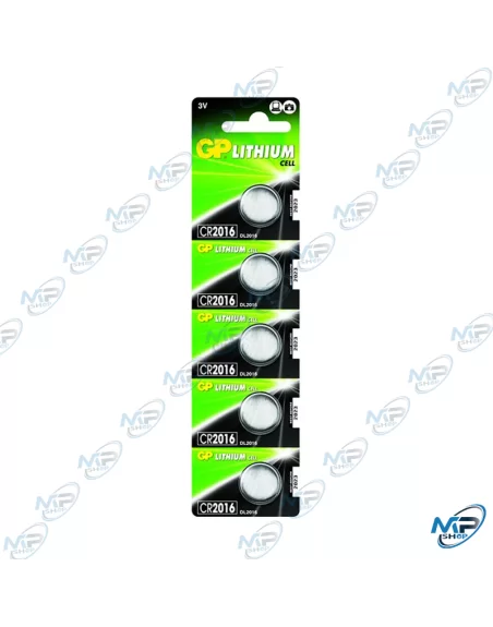 🔋Pile Lithium CR2016 GP 3V (x5) | Durée Maximale & Fiabilité