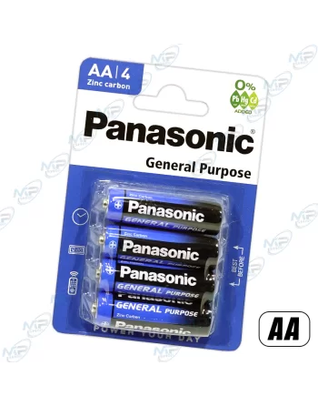 🔋Piles AA Panasonic Zinc Carbone (x4) | Usage Général & Fiable