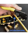 ⚙️Pince à Sertir Réseau RJ45/RJ11/RJ12 Pro - CAT7/CAT6/CAT5E - Découpe et Dénudage