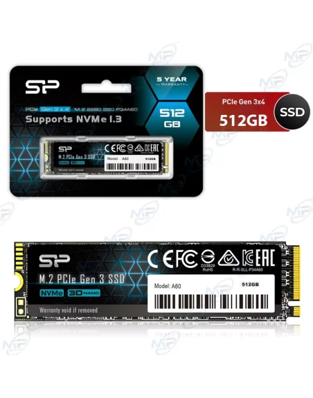 DISQUE SSD M.2 512GB SP 2280 PCIE,A60