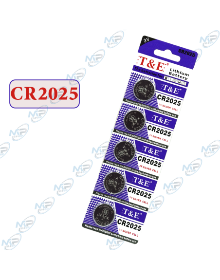 🔋Pile Lithium CR2025 T&E 3V (x5) | Haute Puissance & Durée