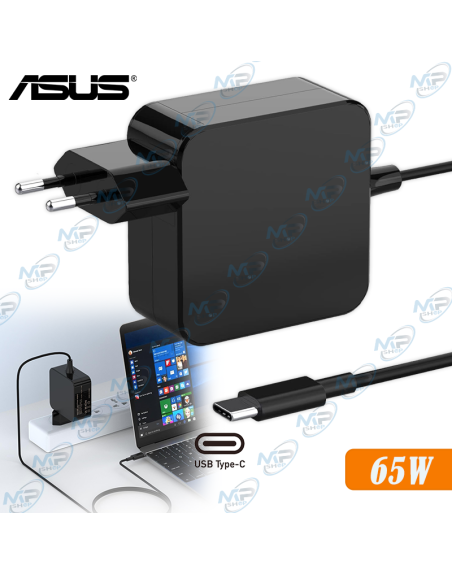 CHARGEUR PC PORTABLE ADAPTABLE ASUS 65W TYPE C