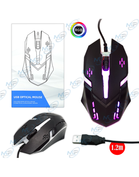 SOURIS LED FILAIRE RGB