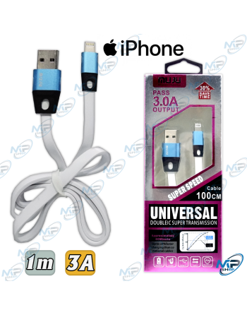 CABLE CHARGEUR iphone BLANC 1M 3a