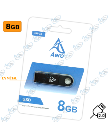 CLÉ USB AERO 8GB USB 2.0 NOIR