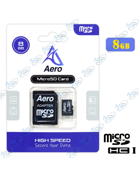 CARTE MEMOIRE MICRO SD HCI 8 GB AERO