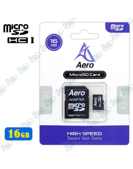 📱Carte Mémoire MicroSD AERO 16Go | Haute Vitesse UHS-I, Full HD 1080p