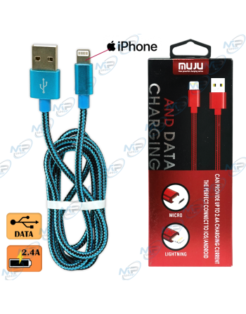 🚀Câble 2-en-1 Tressé 2.4A : Charge Rapide iPhone (Lightning) et Android (Micro USB)