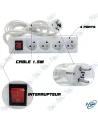 MULTIPRISES 4 PORTS AVEC interrupteur - 1.5M -