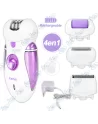 🧼Épilateur KEMEI Rechargeable 4-en-1 – Corps, Rasage, Pieds & Précision
