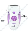 🧼Épilateur KEMEI Rechargeable 4-en-1 – Corps, Rasage, Pieds & Précision