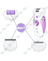 🧼Épilateur KEMEI Rechargeable 4-en-1 – Corps, Rasage, Pieds & Précision